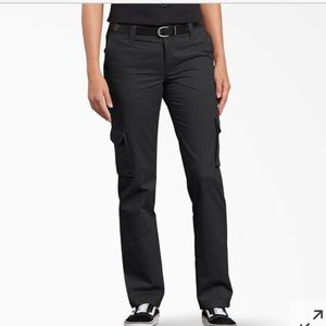 NWT Dickies Women's FLEX Relaxed Fit Cargo Pants, Black black sz 18 regular